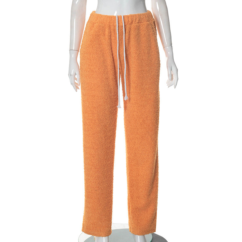Teddy velvet casual pants mop straight trousers New style autumn and winter casual pants