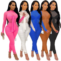 Sexy mesh women's one-piece trousers