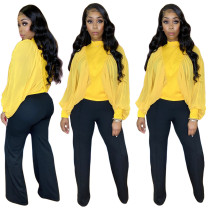 Women's perspective bat sleeve long sleeve top cool and breezy in summer sexy casual women's wear