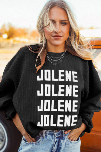 Printed simple hoodless sweater solid color long sleeve bottoming shirt