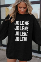 Printed simple hoodless sweater solid color long sleeve bottoming shirt Printed simple hoodless sweater solid color long sleeve bottoming shirt