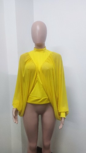 Women's perspective bat sleeve long sleeve top cool and breezy in summer sexy casual women's wear