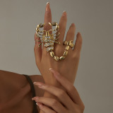 Metal Scorpion Chain Ring Exaggerate Elastic Unique Index Finger