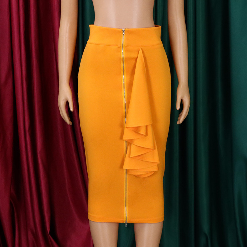 Fashion bag hip sexy slim zipper large skirt