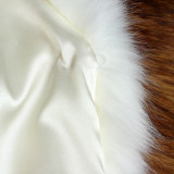 Fox fur collar slim fur coat women's short rex rabbit hair imitation mink hair imitation fur coat