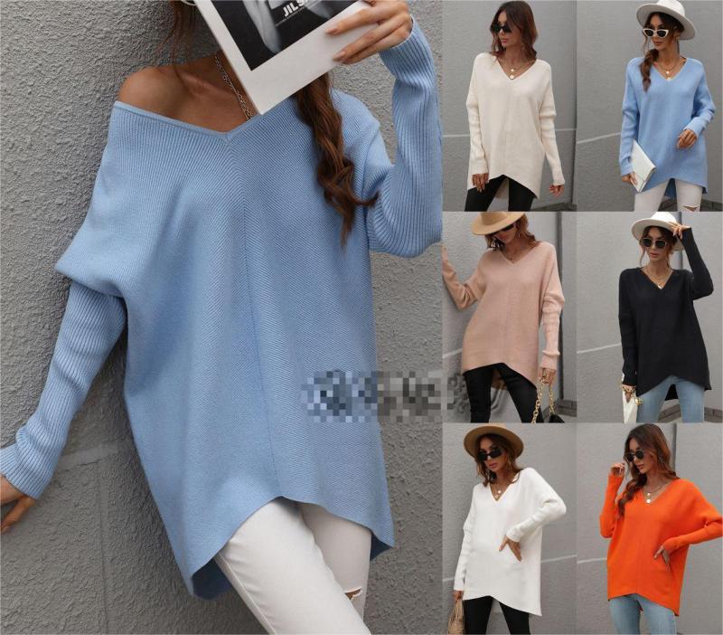 Solid color sweater Women's sweater Fashion women's top