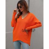 Solid color sweater Women's sweater Fashion women's top