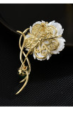 Natural fritillaria flower brooch High grade female exquisite brooch Luxury temperament suit pin