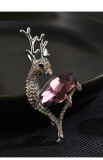 Crystal deer brooch high-end design sense, small number of grand suit accessories, corsage