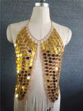 Punk sexy street photography personality body dress chain handmade sequin body chain
