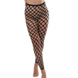 No open crotch, hot drill, nine point hollow sexy pantyhose, colorful fishing net, silk stockings, large mesh stockings