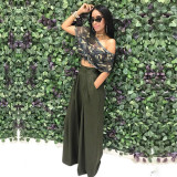 Fashion personality flare pants wide leg casual pants spring and autumn wide leg pants multicolor