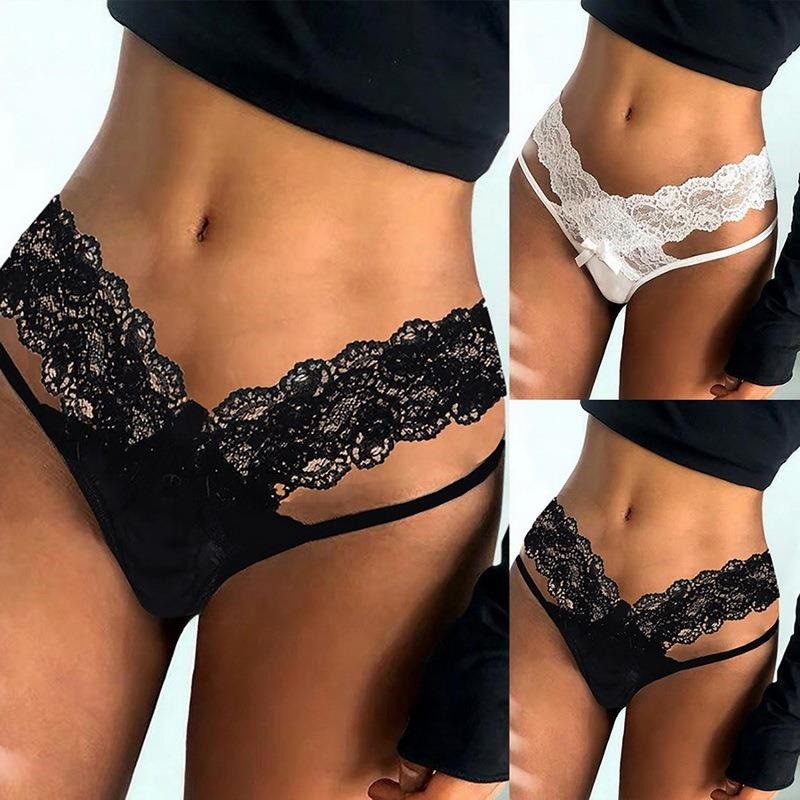 Sexy Lace Perspective Three point Women's Low rise G-string Pants
