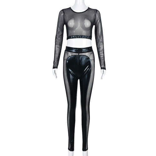 Solid mesh splicing perspective suit