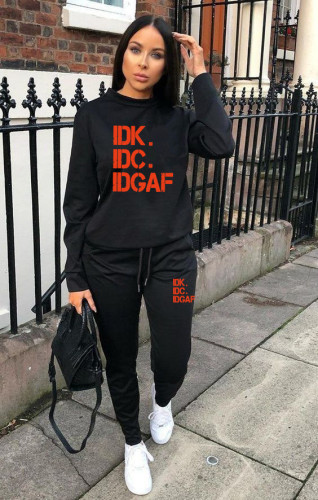 Printed casual sports suit