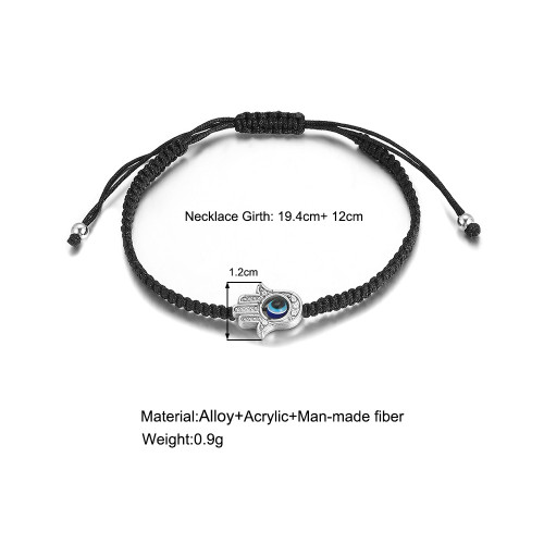National style creative personality devil's eye palm hand woven bracelet