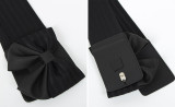 Korean Women's Bowknot Super Wide Waist Cover Simple Versatile Buckle Elastic Belt Dress Accessories