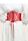 Fashion Wide Lace Waist Cover Women's Versatile Dress Top Decorative Belt Elastic Belt