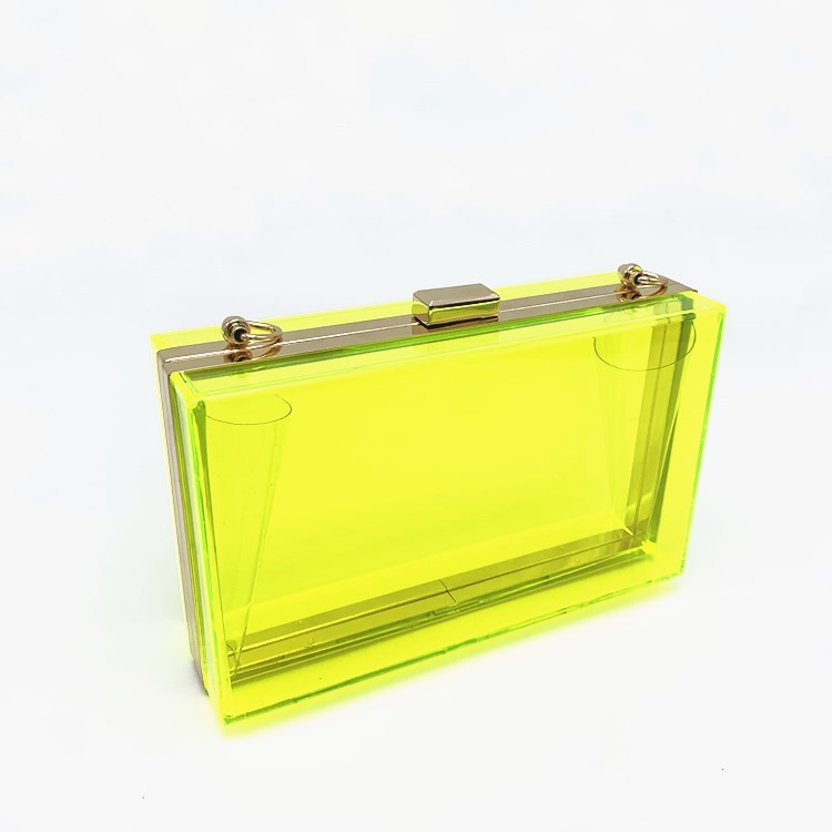 Acrylic transparent fashion dinner bag diagonal mini banquet handbag small square bag