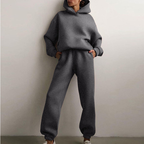 Bodyguard suit Solid casual fashion sports trousers two-piece set