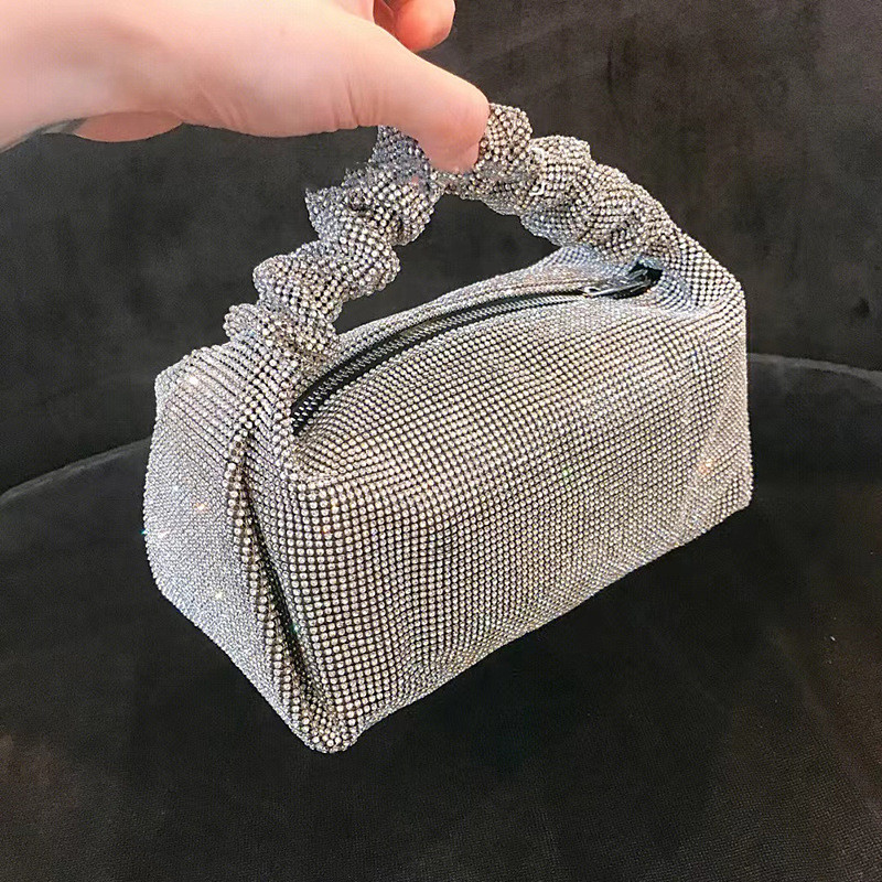 Diamond bag set with diamond portable shoulder bag female diamond bucket bag