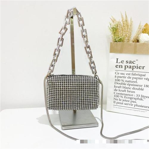Large fashionable armpit bag full of diamonds portable messenger bag