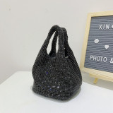 Water Diamond Vest Portable Bucket Bag Diamond Bag Chain Vegetable Basket Full Diamond One Shoulder Women's Bag