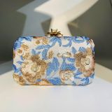 Embroidered handmade beaded dinner bag for ladies antique pearl dinner bag