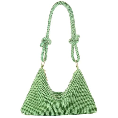 Diamond studded dinner bag Tide flash knotted rhinestone handmade armpit banquet dinner bag