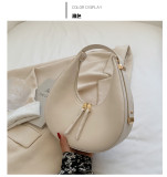 Fashion retro crescent bag Internet celebrity popular simple handbag Versatile shoulder bag