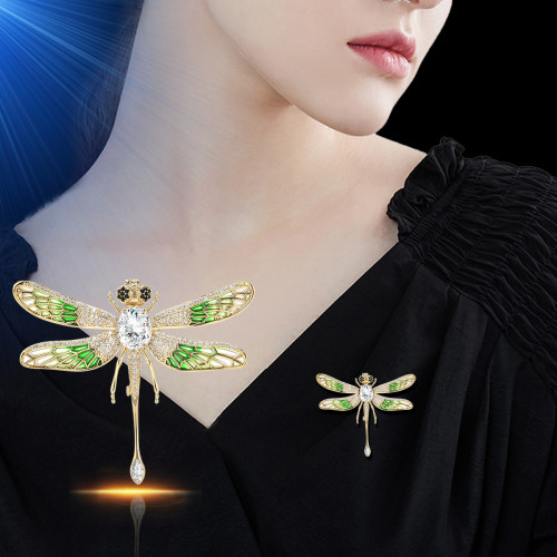 Elegant wings can shake dragonfly brooch, high-grade luxury, high-grade moving object, brooch pin accessories