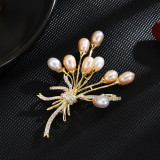 Natural pearl advertising balloon brooch high-end corsage luxury clothing accessories women gift coat accessories