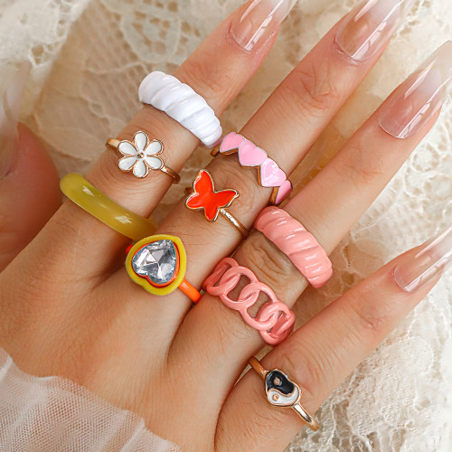 Personalized trend worn open adjustable love ring forefinger ring