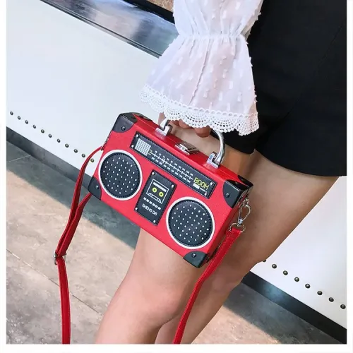 Radio bag box single shoulder messenger bag creative personality funny portable women's bag