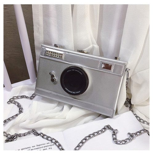 Fashion camera bag letter PU leather single shoulder diagonal bag casual women's bag