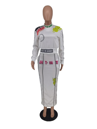 Women's printed two-piece suit