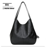 Soft leather one-shoulder handbag Tote bag with multi-panel women's bag