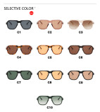 Pilot sunglasses, sunglasses, anti-ultraviolet street photo, polygon sunglasses tide