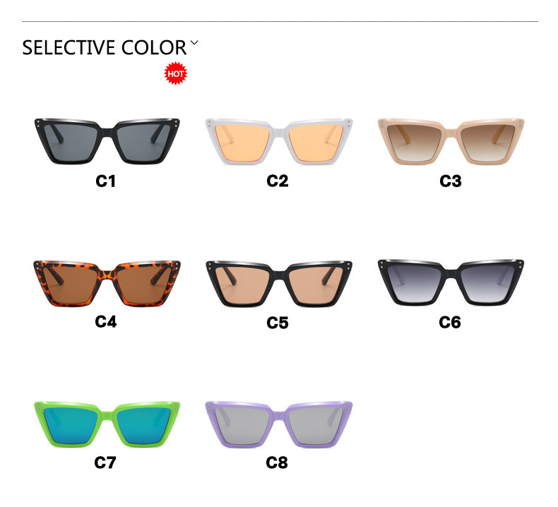 Small frame rice nail cat's eye sunglasses fashion personality sunglasses concave sunglasses