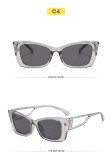 Fashion butterfly frame women's sunglasses simple personality hollow out leg glasses men's retro sunshade sunglasses