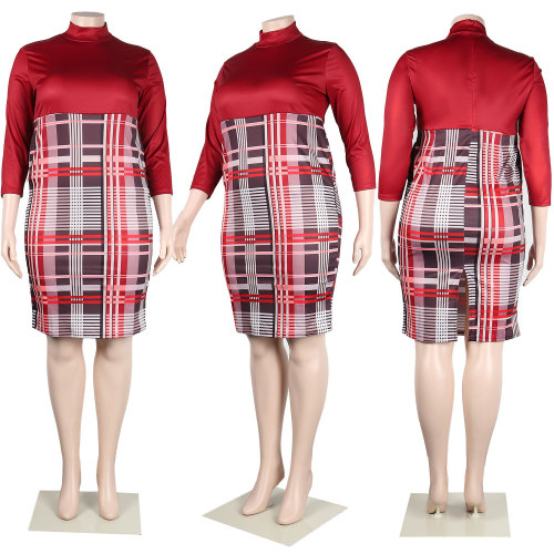 Sexy printed buttock wrapped long-sleeved dress nightclub dress