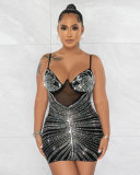 Sexy hot diamond sling dress nightwear