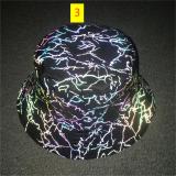 Seven-color pattern reflective fisherman hat Men's and women's outdoor leisure sunscreen hat Colorful luminous sunshade hat