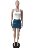 Mini Heart Skirt Slim Fit Wrap Hip Elastic Skirt