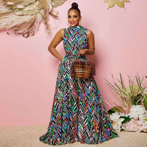 Sexy printed wide leg jumpsuit