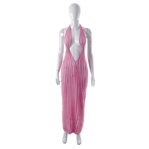 Wavy sexy breast binding dress