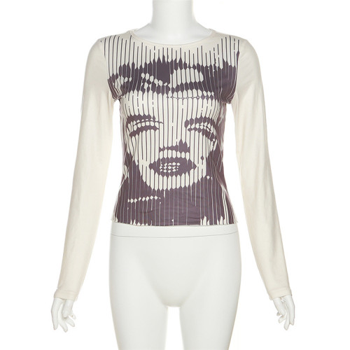 Fashion Street Shoot 3D Print Long Sleeve Versatile Fit T-shirt
