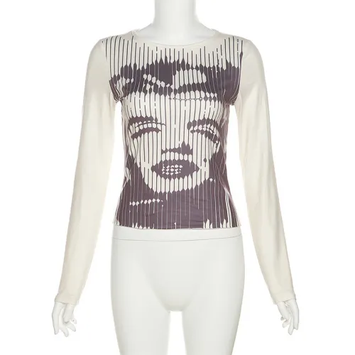 Fashion Street Shoot 3D Print Long Sleeve Versatile Fit T-shirt