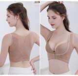 Women's correction device with hunchback sitting posture correction device with auxiliary breast, body-building underwear, chest support, gathered vest