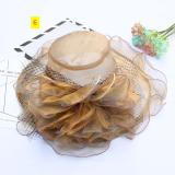 Wool basin hat Fashion flower fisherman hat Warm felt top hat